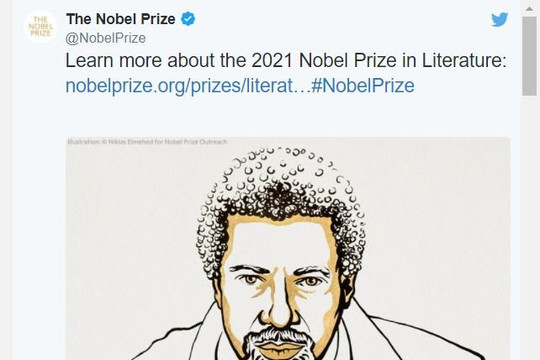 Giải Nobel Văn chương 2021 thuộc về tiểu thuyết gia người Tanzania Abdulrazak Gurnah