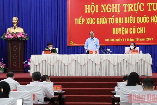 Chủ tịch nước Nguyễn Xuân Phúc: Chính phủ quyết tâm cuối tháng 10 sẽ tổ chức tiêm vắc xin cho trẻ em
