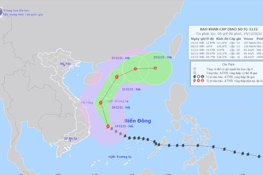 Bão RAI: Cảnh báo mưa, lũ quét, sạt lở ở khu vực từ Thừa Thiên-Huế đến Phú Yên