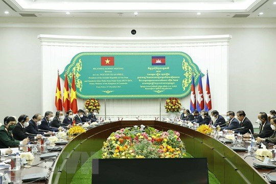 Chủ tịch nước Nguyễn Xuân Phúc kết thúc tốt đẹp chuyến thăm Campuchia
