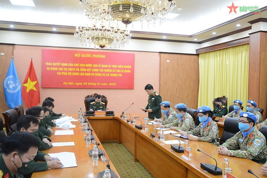 Lần đầu tiên Việt Nam cử sĩ quan tham gia gìn giữ hòa bình LHQ tại Phái bộ UNISFA