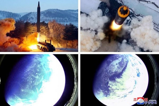 Triều Tiên công bố ảnh chụp từ không gian của tên lửa vừa phóng