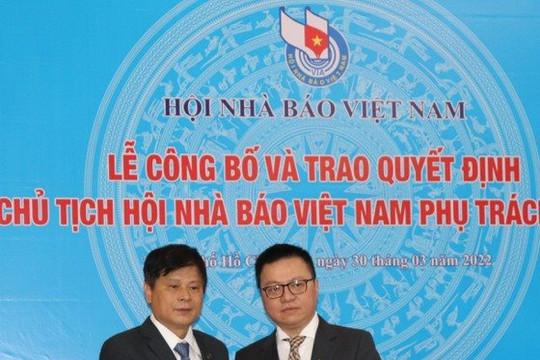 Ông Trần Trọng Dũng làm Phó chủ tịch Hội Nhà báo Việt Nam phụ trách phía Nam