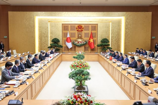 Thủ tướng 2 nước Việt Nam - Nhật Bản trao đổi về vấn đề Biển Đông, Ukraine