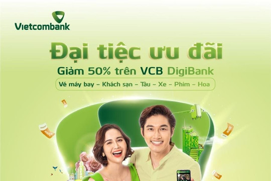 Vietcombank triển khai combo ưu đãi giảm 50% trên VCB Digibank