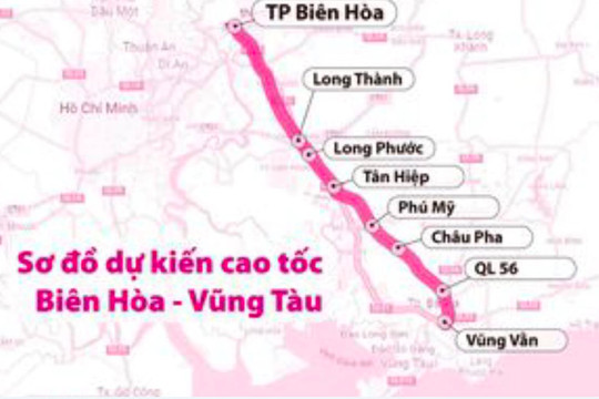 Chuẩn bị mặt bằng để khởi công dự án cao tốc Biên Hòa - Vũng Tàu