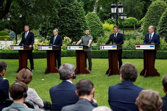 Ba nhà lãnh đạo Đức, Pháp, Ý có mặt tại Ukraine