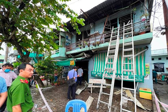 Ngôi nhà bị cháy làm 2 mẹ con tử vong ở An Giang