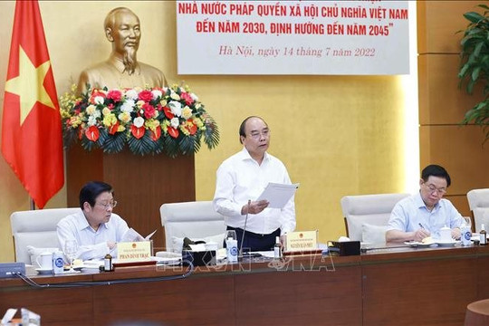 Chủ tịch nước chủ trì làm việc với Quốc hội và MTTQ Việt Nam về Nhà nước pháp quyền