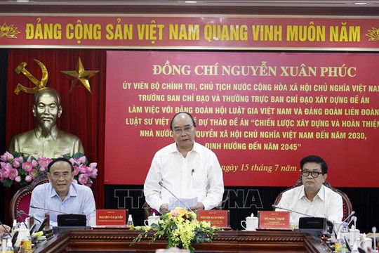 Chủ tịch nước làm việc với Đảng đoàn Hội Luật gia và Liên đoàn Luật sư Việt Nam