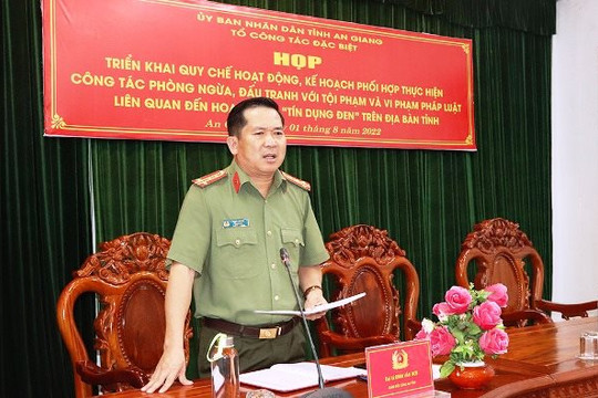 Đại tá Đinh Văn Nơi triển khai kế hoạch phòng chống tội phạm hoạt động tín dụng đen