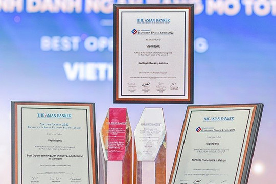 VietinBank thắng lớn tại các hạng mục giải thưởng của The Asian Banker