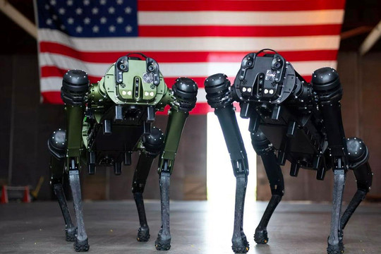 Mỹ thử nghiệm dùng chó robot tuần tra căn cứ không quân