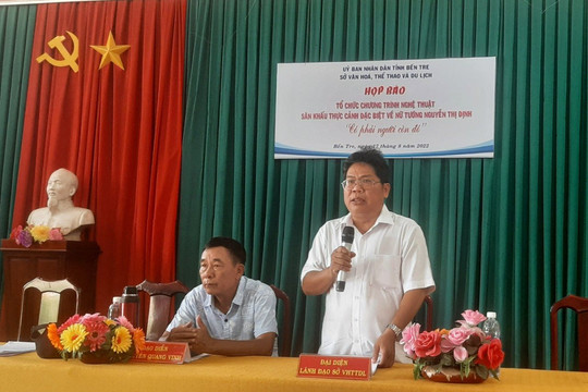 
Bến Tre tổ chức chương trình nghệ thuật tưởng nhớ Nữ tướng Nguyễn Thị Định