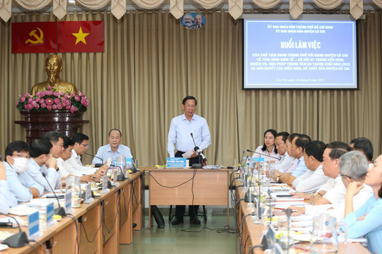 Chủ tịch Phan Văn Mãi: Củ Chi nên phát triển theo hướng đô thị giãn dân, giải nén cho trung tâm TP.HCM