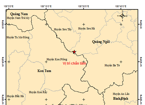 Sau Kon Tum, Quảng Nam, đến Quảng Ngãi có động đất