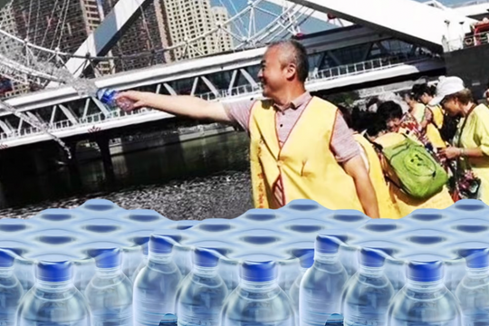 Đổ nước khoáng xuống sông để cầu an gây tranh cãi gay gắt ở Trung Quốc