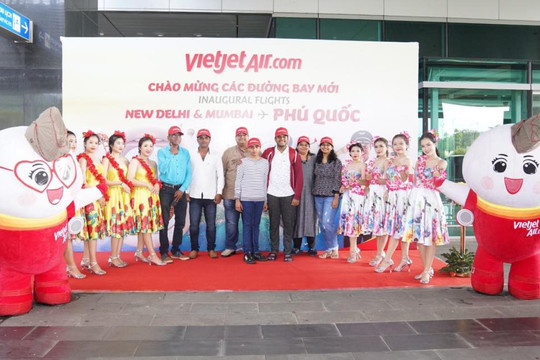Vietjet khai trương 2 đường bay mới đến Ấn Độ, kết nối Phú Quốc với New Delhi và Mumbai