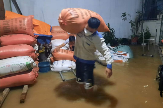 Nghệ An: Nhiều xã bị ngập nặng; hàng trăm người cứu đập trong đêm