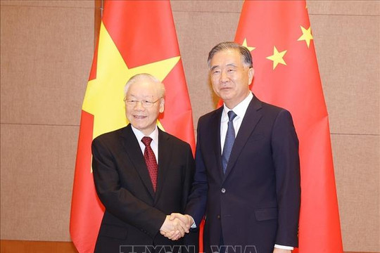 Tổng Bí thư Nguyễn Phú Trọng hội kiến Chủ tịch Chính hiệp Trung Quốc Uông Dương