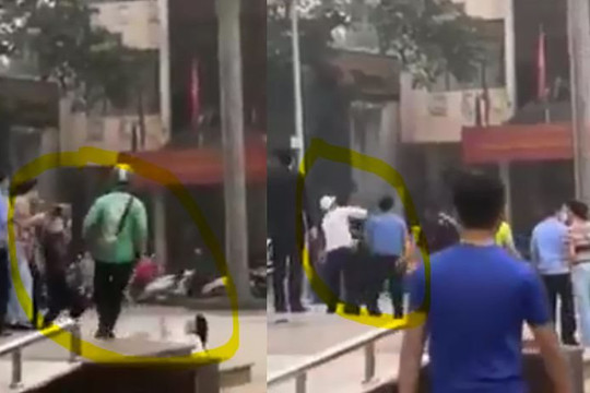 Clip 2 nam thanh niên đánh cô gái ở Hà Nội, 1 người bị dân đấm túi bụi