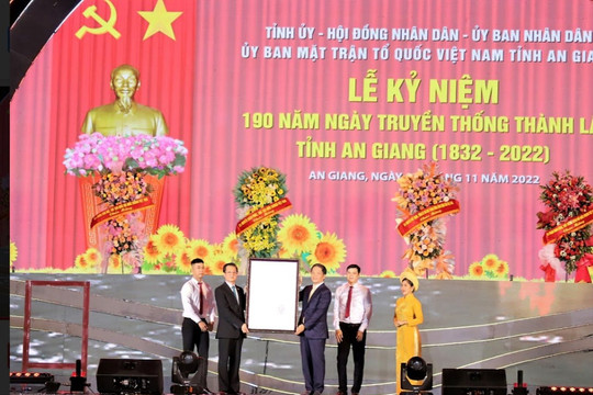 An Giang long trọng tổ chức Lễ kỷ niệm 190 năm ngày thành lập tỉnh
