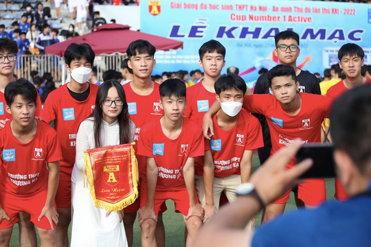 Khai mạc giải bóng đá học sinh THPT Hà Nội - An ninh Thủ đô Cúp Number 1 Active 