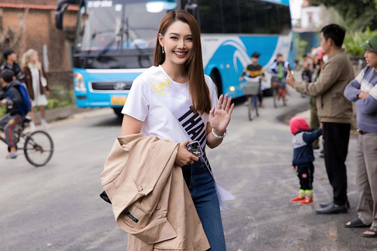 Hoa hậu Du lịch Thái Lan làm clip quảng bá văn hóa Việt Nam