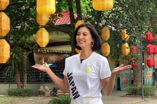 Hoa hậu Du lịch Nhật Bản làm clip quảng bá làng gốm Bát Tràng