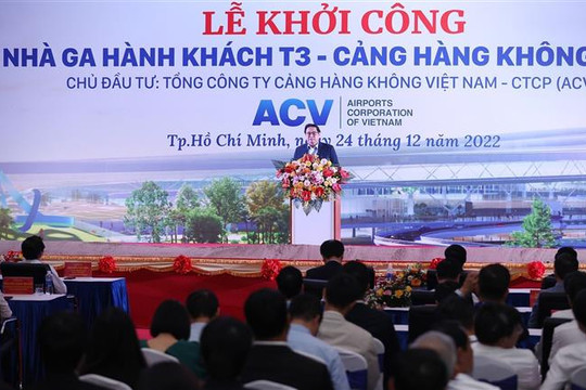 Thủ tướng phát lệnh khởi công xây dựng nhà ga hành khách T3 Tân Sơn Nhất