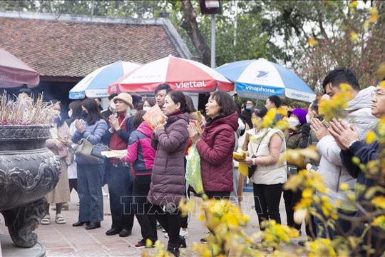 Tấp nập người dân tới đền Trần Nam Định du xuân