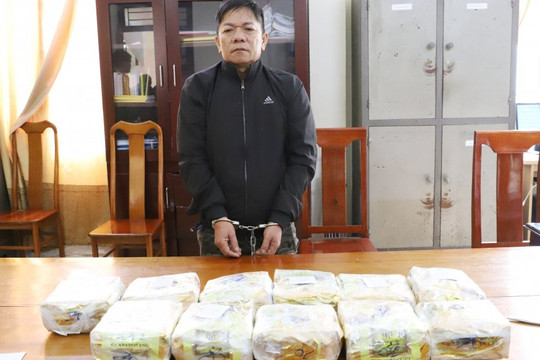Bắt người đàn ông vận chuyển 11kg ma túy đá trên taxi