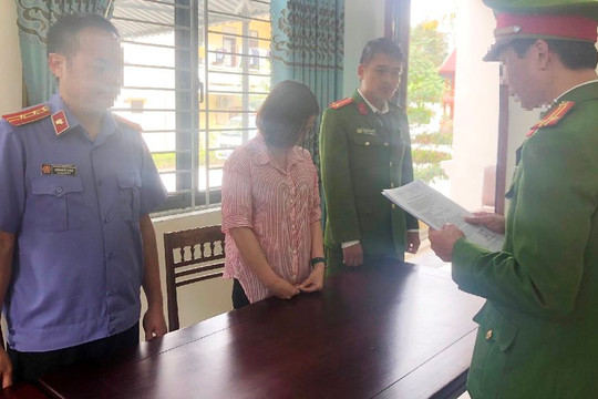 Nghệ An: Nữ kế toán trường tiểu học bị khởi tố tội tham ô