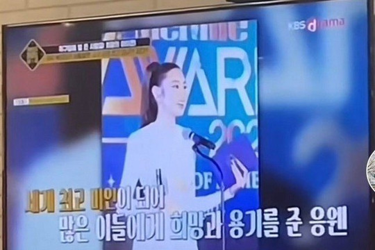 Hoa hậu Thùy Tiên xuất hiện trên Truyền hình quốc gia Hàn Quốc