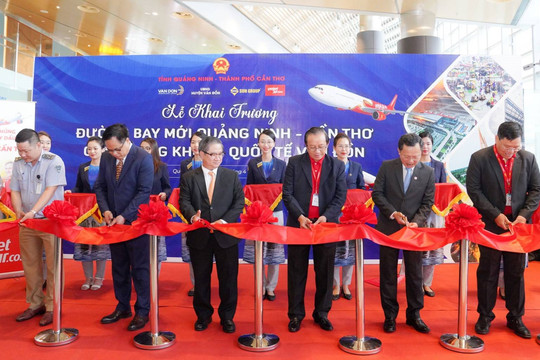 Vietjet chính thức khai trương đường bay thẳng đầu tiên giữa Cần Thơ - Vân Đồn
