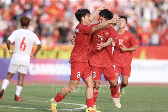 Tuyển U.22 Việt Nam theo bước đàn chị thắng Myanmar để giành huy chương