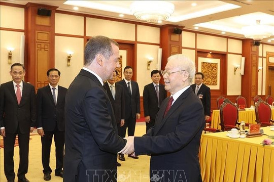 Tổng bí thư Nguyễn Phú Trọng hội đàm với Chủ tịch Đảng Nước Nga Thống nhất Medvedev