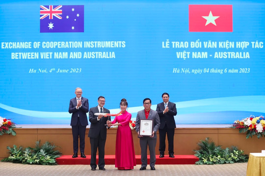 Thủ tướng hai nước Việt Nam - Úc dự lễ công bố đường bay thẳng TP.HCM – Brisbane của Vietjet