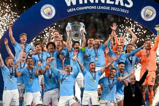 Vô địch Champions League, Man City hoàn tất cú ăn ba