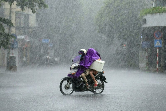 Thời tiết ngày 24.6: Khu vực Bắc Bộ và Thanh Hoá có mưa to đến rất to 
