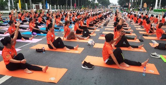 Đồng Tháp: 500 người tham gia đồng diễn bộ môn Yoga
