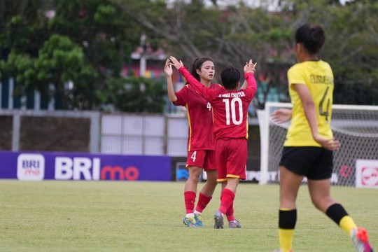 Thắng đậm, tuyển U.19 nữ Việt Nam vào bán kết giải vô địch bóng đá Đông Nam Á