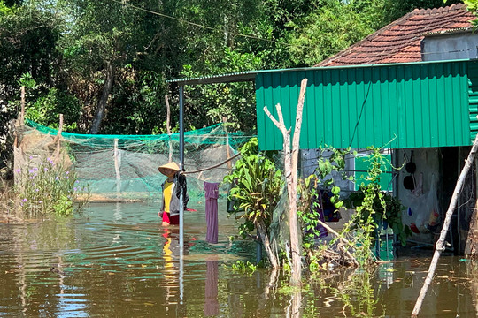 Hà Tĩnh: Xả nước chống hạn, nhiều hộ dân bị ngập dưới trời nắng nóng