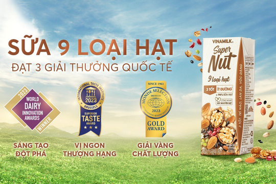 Sữa hạt Vinamilk Super Nut dành cú 'hat-trick' giải thưởng quốc tế về sáng tạo