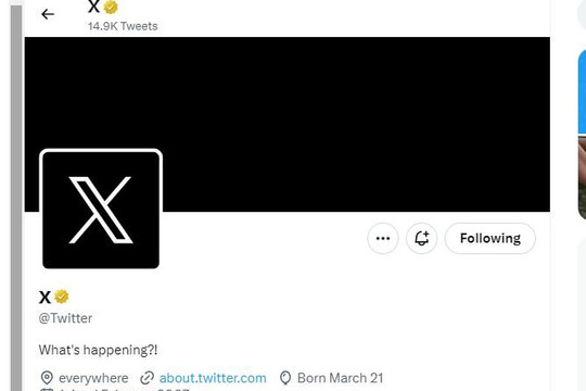 'Chim xanh đã bay', logo X xuất hiện trên tài khoản Twitter và Elon Musk