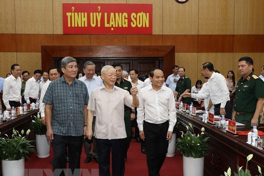 Tổng bí thư Nguyễn Phú Trọng thăm và làm việc tại tỉnh Lạng Sơn