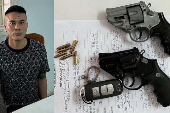 Đà Nẵng: Bắt giữ ‘Thành đen’ cùng 2 khẩu súng trên xe ô tô