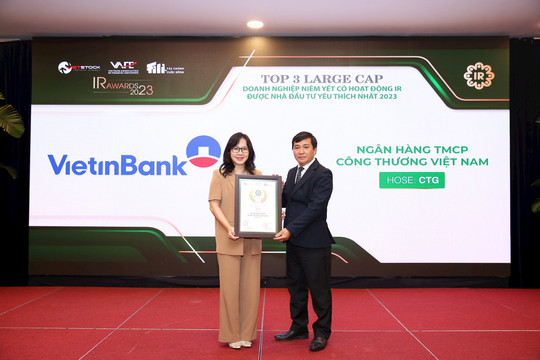 VietinBank (HOSE: CTG) giành giải Top 3 doanh nghiệp niêm yết có hoạt động quan hệ nhà đầu tư yêu thích nhất 2023
