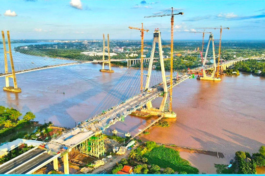 Cầu Mỹ Thuận 2 hợp long vào chiều nay 14.10