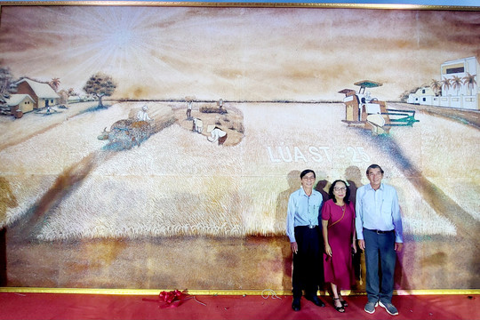 Bức tranh gạo ST 25 được xác lập kỷ lục Guinness Việt Nam